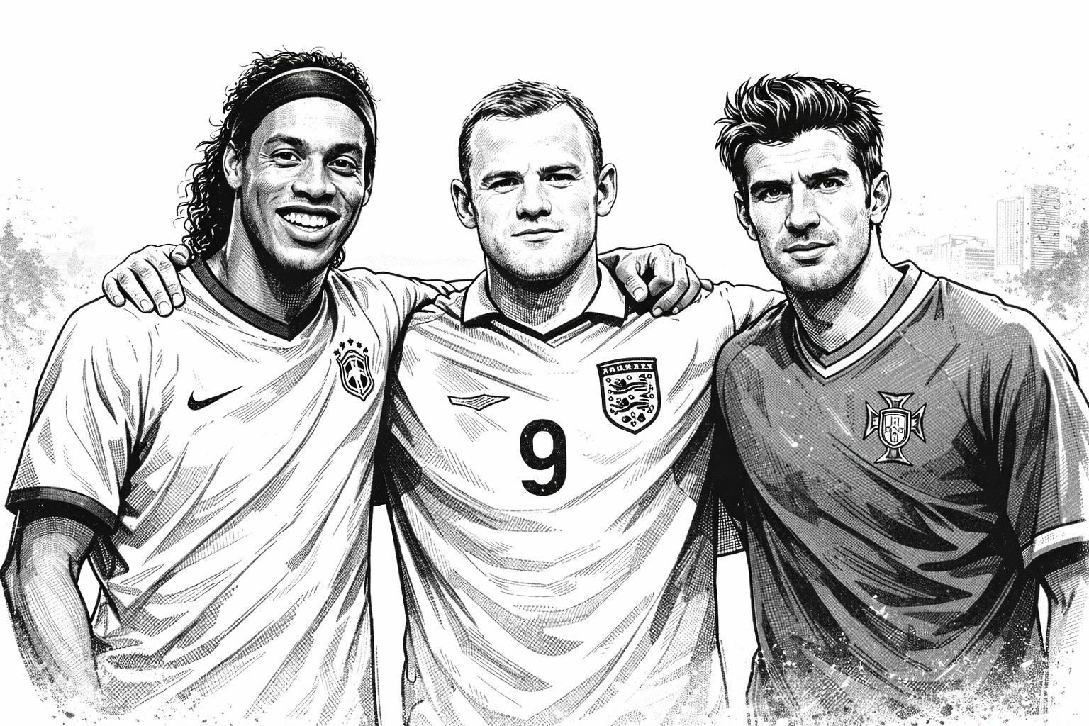 Estrelas como Ronaldinho Gaúcho, Wayne Rooney e Figo que calçaram TOTAL 90 nas Copas do Mundo